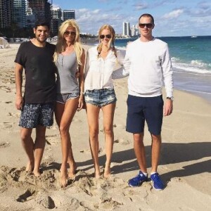 Victoria Silvstedt en famille avec son frère Daniel (à droite), à Miami. Instagram, 2016