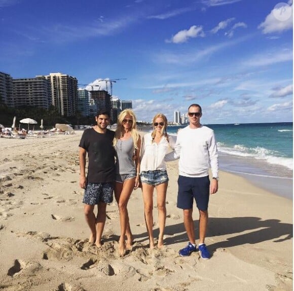 Victoria Silvstedt en famille avec son frère Daniel (à droite), à Miami. Instagram, 2016