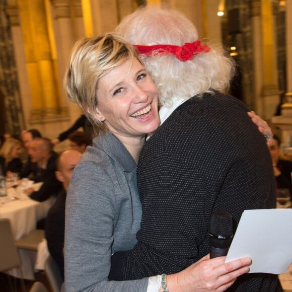 Maïtena Biraben et Daniel Herrero - Dîner de la FIDH (Fédération International des Droits de l'Homme) à l'Hôtel de Ville de Paris le 8 décembre 2015.