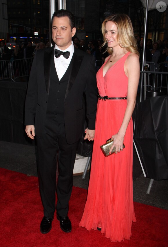 Jimmy Kimmel et sa compagne Molly McNearney au gala "Time 100" a New York, le 23 avril 2013.