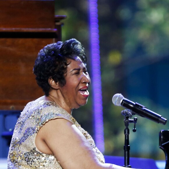 Aretha Franklin au dîner des correspondants à la Maison Blanche, le 30 avril 2016