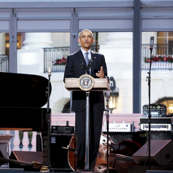 Barack Obama au dîner des correspondants à la Maison Blanche, le 30 avril 2016
