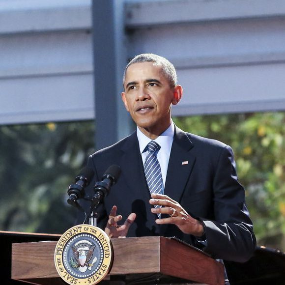 Barack Obama au dîner des correspondants à la Maison Blanche, le 30 avril 2016