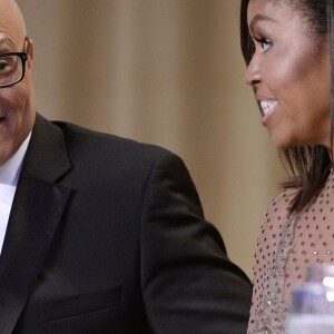 Larry Wilmore et Michelle Obama au dîner des correspondants à la Maison Blanche, le 30 avril 2016