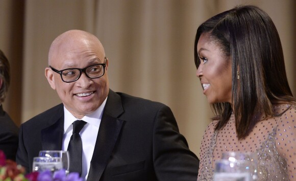 Larry Wilmore et Michelle Obama au dîner des correspondants à la Maison Blanche, le 30 avril 2016