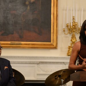Dee Dee Bridgewater et Herbie Hancock - La première dame Michelle Obama reçoit des musiciens et chanteurs réputés à la Maison Blanche lors du Festival international de jazz à Washington, le 29 avril 2016 © Christy Bowe/Globe Photos via Bestimage29/04/2016 - Washington