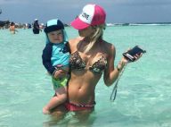 Stéphanie Clerbois : Jeune maman ravissante en bikini au Mexique, Lyam gâté