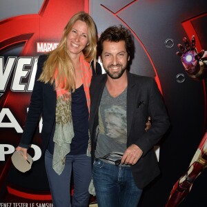 Frédéric Diefenthal et sa compagne - Vernissage de l'exposition"Marvel Avengers S.T.A.T.I.O.N." à La Défense le 3 mai 2016. © Veeren/Bestimage