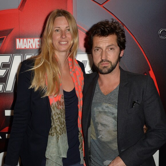 Frédéric Diefenthal et sa compagne - Vernissage de l'exposition"Marvel Avengers S.T.A.T.I.O.N." à La Défense le 3 mai 2016. © Veeren/Bestimage