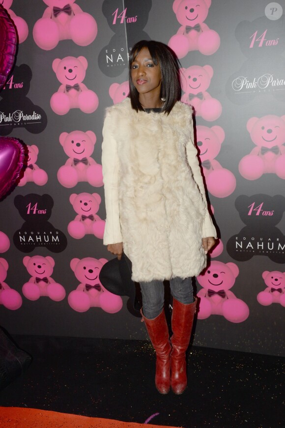 Exclusif - Hapsatou Sy - Le Pink Paradise fête ses 14 ans à Paris le 14 janvier 2016.