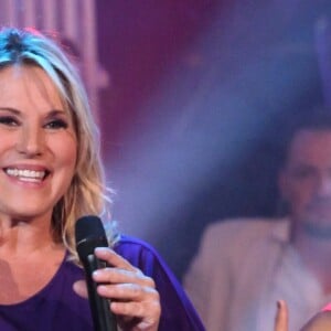 Sophie Favier lors de l'enregistrement de l'émission LES ANNEES BONHEUR qui sera diffusée le 4 Mai 2013