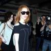 Jessica Chastain arrive à l'aéroport de Nice le 10 mai 2016.