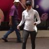 Exclusif - Eva Longoria fait son jogging à Cannes le 10 mai 2016.