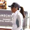 Exclusif - Eva Longoria fait son jogging à Cannes le 10 mai 2016.