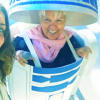 Jenifer dévoile une photo de Mimie Mathy en R2-D2 pour le concert des Enfoirés 2016 à l'AccorHotels Arena à Paris. Janvier 2016.