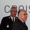 Le ministre de l'intérieur Bernard Cazeneuve participe à un point presse au Palais des Festivals de Cannes le 9 mai 2016 afin de présenter les mesures sécuritaires mises en place dans le cadre du prochain Festival International du Film de Cannes après avoir rencontrer les organisateurs du Festival ainsi que tous les responsables des différents services de sécurité, police, gendarmerie, pompiers, police municipale. © Bruno Bebert/Bestimage09/05/2016 - Cannes