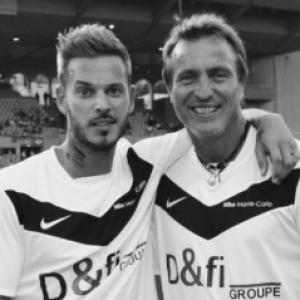 M. Pokora et David Ginola réunis avant l'accident, mai 2016.