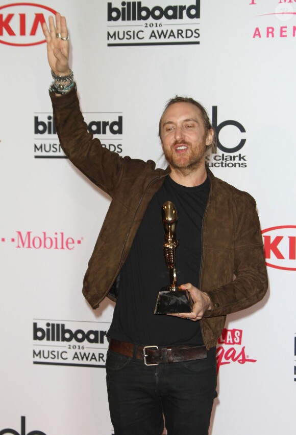 David Guetta dans la salle de presse de la soirée des Billboard Music Awards au T-Mobile Arena à Las Vegas, le 22 mai 2016