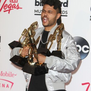 The Weeknd dans la salle de presse de la soirée des Billboard Music Awards au T-Mobile Arena à Las Vegas, le 22 mai 2016