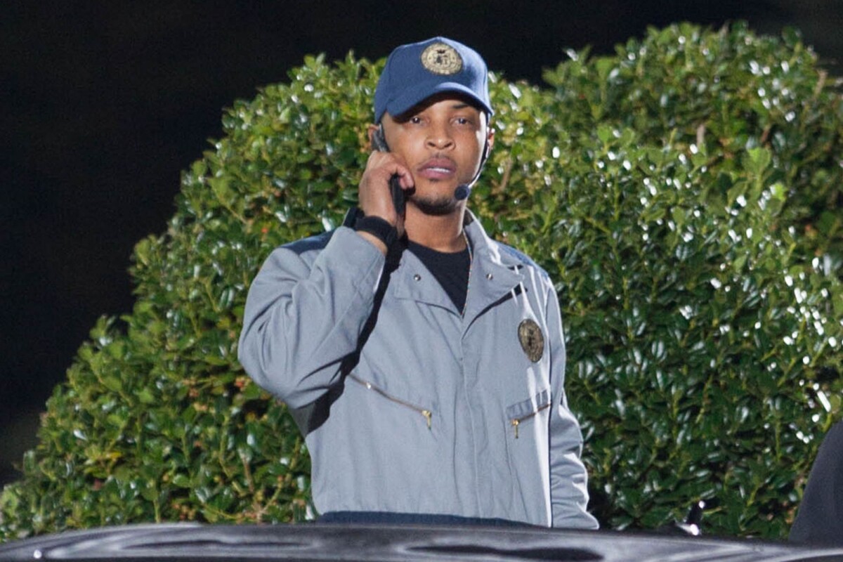 Photo : T.I. sur le tournage d'un film à Atlanta, le 15 octobre 2014 ...
