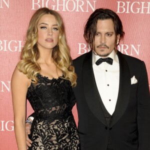 Johnny Depp et sa femme Amber Heard - People à la 27ème soirée annuelle du Festival du film de Palm Springs au Convention Center le 2 janvier 2016.