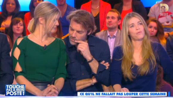 Laly Meignan, Patrick Puydebat et Hélène Rollès, invités dans Touche pas à mon poste, le vendredi 12 décembre 2014.