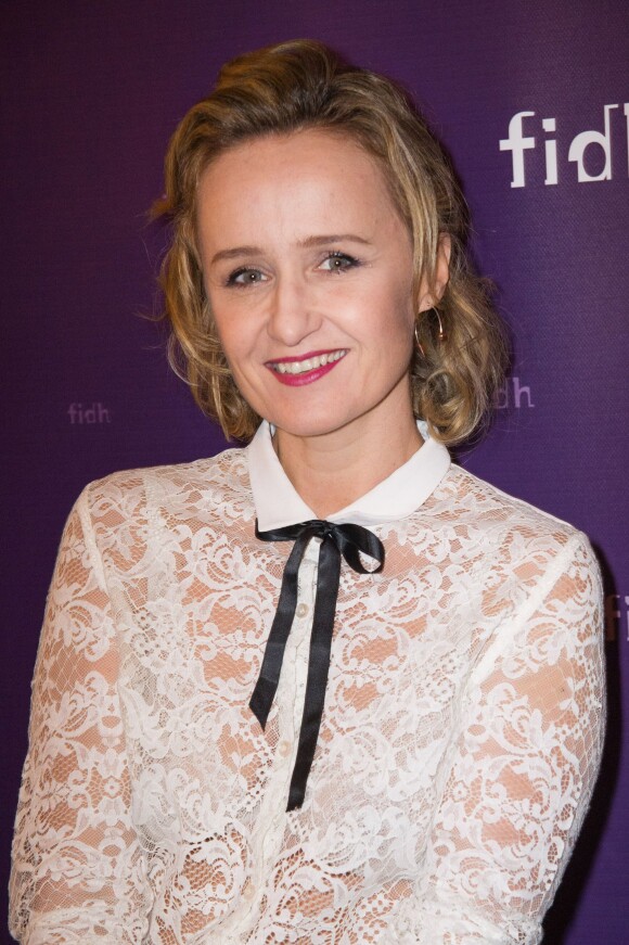 Caroline Roux - Dîner de la FIDH (Fédération International des Droits de l'Homme) à l'Hôtel de Ville de Paris le 8 décembre 2015.