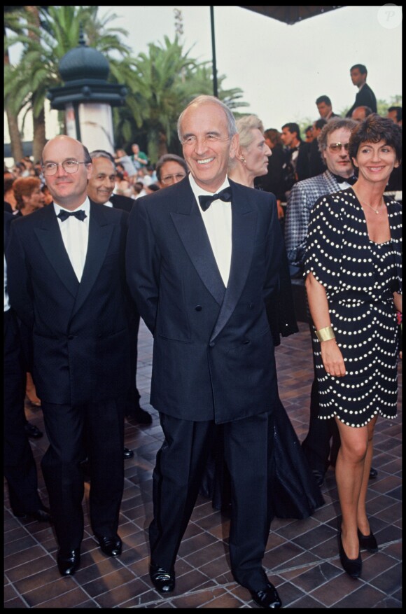 ARCHIVES - ANDRE ROUSSELET (PRESIDENT CANAL +) AU FESTIVAL DE CANNES EN 1990 00/05/1990 - Cannes