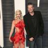 Gwen Stefani et son compagnon Blake Shelton à la soirée "Vanity Fair Oscar Party" après la 88ème cérémonie des Oscars à Hollywood, le 28 février 2016