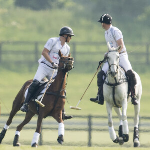 Le prince William et le prince Harry ont disputé l'Audi Polo Challenge à Ascot le 28 mai 2016, au profit des associations Tusk Trust et Sentebale qu'ils soutiennent.