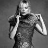 Kate Moss est la nouvelle égérie de la campagne de pub du designer italien Alberta Ferretti pour sa collection automne-hiver 2016. Londres, le 30 mai 2016.