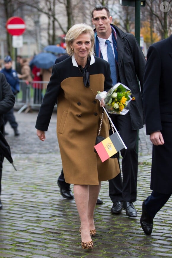 La princesse Astrid de Belgique et le prince Lorenz - La famille royale de Belgique assiste au traditionnel Te Deum à la cathédrale Saint Michel, à l'occasion de la fête du Roi. Bruxelles, 15 novembre 2014.
