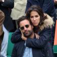 Laurie Cholewa et son nouveau compagnon crazy in love dans les tribunes des internationaux de France de Roland Garros à Paris le 4 juin 2016. © Moreau - Jacovides / Bestimage