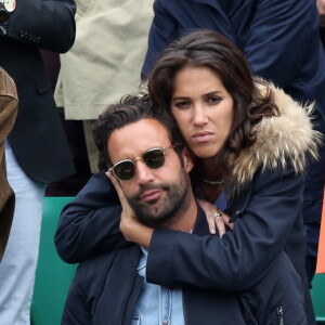 Laurie Cholewa et son nouveau compagnon crazy in love dans les tribunes des internationaux de France de Roland Garros à Paris le 4 juin 2016. © Moreau - Jacovides / Bestimage
