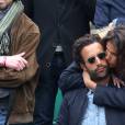 Laurie Cholewa et son nouveau compagnon dans les tribunes des internationaux de France de Roland Garros à Paris le 4 juin 2016. © Moreau - Jacovides / Bestimage