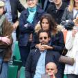 Laurie Cholewa et son nouveau compagnon dans les tribunes des internationaux de France de Roland Garros à Paris le 4 juin 2016. © Moreau - Jacovides / Bestimage