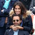 Laurie Cholewa et son nouveau compagnon dans les tribunes des internationaux de France de Roland Garros à Paris le 4 juin 2016. © Moreau - Jacovides / Bestimage