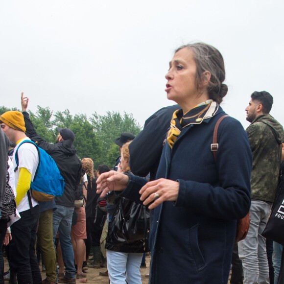 Exclusif - Catherine Ringer lors du concert du groupe Minuit composé entre autres de sa fille Simone Ringer et de son fils Raoul Chichin lors du festival "We Love Green" dans une clairière du bois de Vincennes le 4 Juin 2016. © Lionel Urman / Bestimage