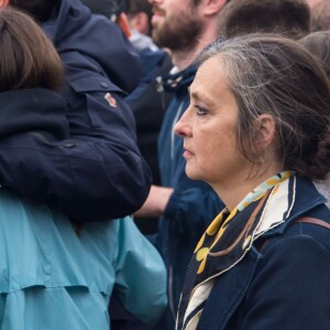 Exclusif - Catherine Ringer lors du concert du groupe Minuit composé entre autres de sa fille Simone Ringer et de son fils Raoul Chichin lors du festival "We Love Green" dans une clairière du bois de Vincennes le 4 Juin 2016. © Lionel Urman / Bestimage