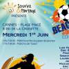 L'association Sourire et Partage organisait le 1er juin 2016 sur la plage Macé à Cannes la 2e édition de son Beach Soccer en faveur des enfants malades.