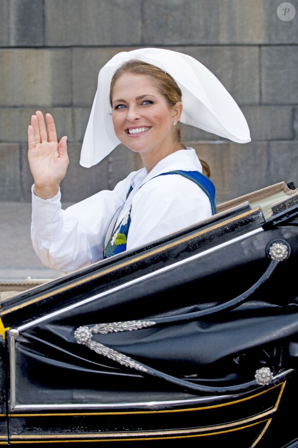La princesse Madeleine de Suède lors de la procession de la Fête nationale, le 6 juin 2016 à Stockholm.