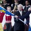 Le roi Carl XVI Gustaf de Suède lors des célébrations à Skansen (Stockholm) de la Fête nationale le 6 juin 2016.