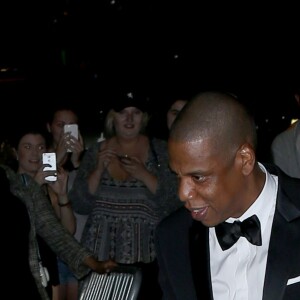 Blue Ivy et Jay Z accompagnent Beyoncé à l'Hammerstein Ballroom pour assister aux CFDA Fashion Awards 2016. New York, le 6 juin 2016.