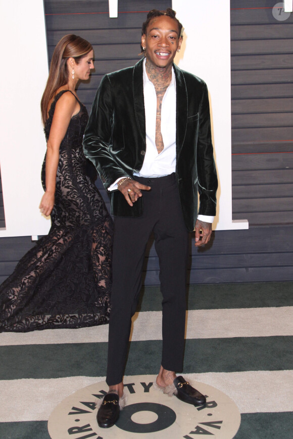 Wiz Khalifa à la soirée "Vanity Fair Oscar Party" après la 88ème cérémonie des Oscars à Hollywood, le 28 février 2016.