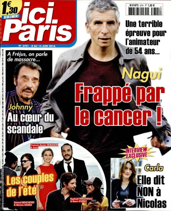 Couverture du magazine "Ici Paris" en kiosque le mercredi 8 juin 2016