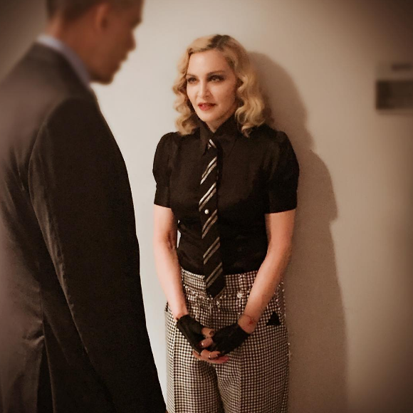 Madonna a rencontré la président des Etats-Unis, Barack Obama, lors de son passage sur le plateau de l'émission de Jimmy Fallon. Photo publiée sur Instagram, le 8 juin 2016