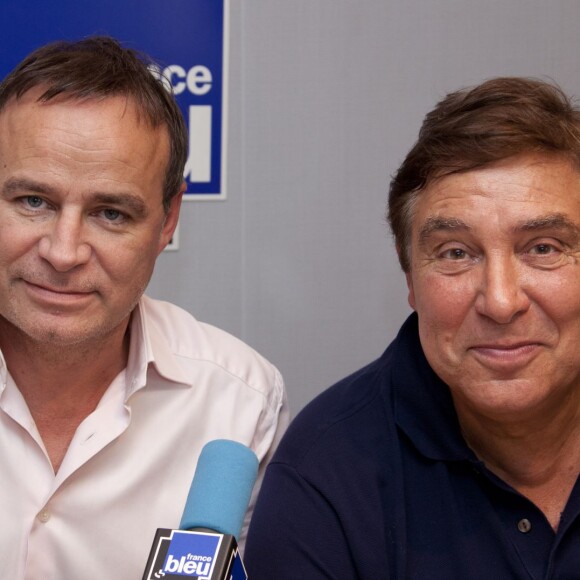 Archives - Fabien Lecoeuvre, Jean-Pierre Foucault, Danielle Moreau et Serge Poézévara lors de l' émission de radio "On repeint la musique" sur France Bleu à Paris, le 20 juin 2012.