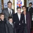 David Beckham, Victoria Beckham et leurs enfants, Brooklyn Beckham, Romeo Beckham, Cruz Beckham - Premiere de la comedie musicale des Spice Girls 'The Viva Forever' a Londres le 11 Decembre 2012.