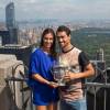 Flavia Pennetta et Fabio Fognini à New York le 13 septembre 2015 après le triomphe de la tenniswoman à l'US Open. Le couple s'est marié le 11 juin 2016 en Italie.