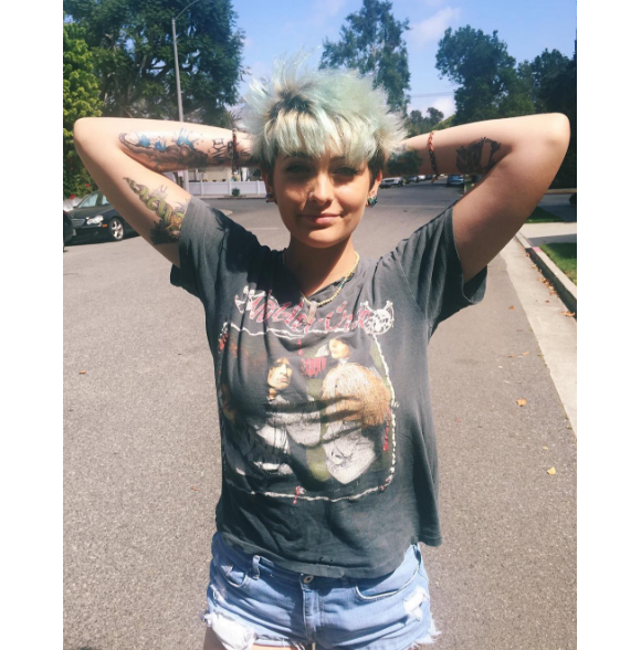 Paris Jackson, la fille de Michael Jackson, est désormais très tattouée et compte 23 tatouages. Photo publiée sur sa page Instagram, le 14 juin 2016